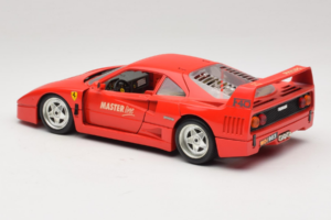 Ferrari F40 Evoluzione Raudonas Master Line Bburago 1:18 3042-M1 Metalas - nuotrauka 7 iš 8