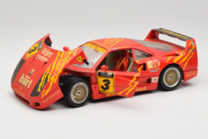 Ferrari F40 #3 F. Kroymans Ferrari Imports Kroymans BBS Wheels Raudonas 1987 Bburago 1:18 3032-H1 Metalas - nuotrauka 2 iš 8