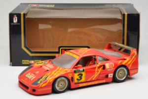 Ferrari F40 #3 F. Kroymans Ferrari Imports Kroymans BBS Wheels Raudonas 1987 Bburago 1:18 3032-H1 Metalas - nuotrauka 8 iš 8