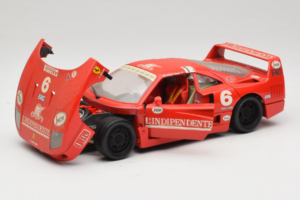 Ferrari F40 #6 V. Colombo L'Indipendente Raudonas 1987 Bburago 1:18 3032-L1 Metalas - nuotrauka 2 iš 8