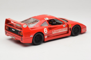 Ferrari F40 #6 V. Colombo L'Indipendente Raudonas 1987 Bburago 1:18 3032-L1 Metalas - nuotrauka 3 iš 8