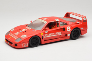 Ferrari F40 #6 V. Colombo L'Indipendente Raudonas 1987 Bburago 1:18 3032-L1 Metalas