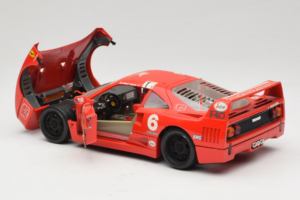 Ferrari F40 #6 V. Colombo L'Indipendente Raudonas 1987 Bburago 1:18 3032-L1 Metalas - nuotrauka 5 iš 8