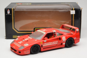Ferrari F40 #6 V. Colombo L'Indipendente Raudonas 1987 Bburago 1:18 3032-L1 Metalas - nuotrauka 8 iš 8