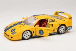 Ferrari F40 #1 Geltonas Bauer Riboto Leidimo 100 vnt Bburago 1:18 BSR001 Metalas - nuotrauka 2 iš 8