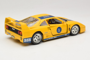 Ferrari F40 #1 Geltonas Bauer Riboto Leidimo 100 vnt Bburago 1:18 BSR001 Metalas - nuotrauka 3 iš 8