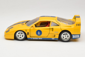 Ferrari F40 #1 Geltonas Bauer Riboto Leidimo 100 vnt Bburago 1:18 BSR001 Metalas - nuotrauka 4 iš 8