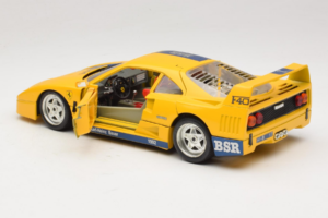 Ferrari F40 #1 Geltonas Bauer Riboto Leidimo 100 vnt Bburago 1:18 BSR001 Metalas - nuotrauka 5 iš 8