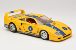 Ferrari F40 #1 Geltonas Bauer Riboto Leidimo 100 vnt Bburago 1:18 BSR001 Metalas - nuotrauka 6 iš 8