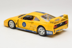 Ferrari F40 #1 Geltonas Bauer Riboto Leidimo 100 vnt Bburago 1:18 BSR001 Metalas - nuotrauka 7 iš 8