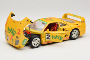 Ferrari F40 Totip Jolly Club #2 Geltonas Bburago 1:18 3332-Y1 Metalas - nuotrauka 2 iš 8