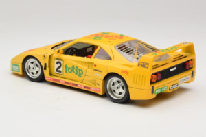 Ferrari F40 Totip Jolly Club #2 Geltonas Bburago 1:18 3332-Y1 Metalas - nuotrauka 7 iš 8
