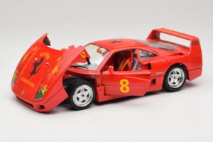 Ferrari F40 #8 Bevro International Raudonas 1987 Bburago 1:18 3332-P3 Metalas - nuotrauka 2 iš 8