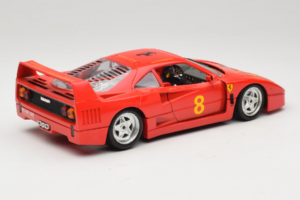 Ferrari F40 #8 Bevro International Raudonas 1987 Bburago 1:18 3332-P3 Metalas - nuotrauka 3 iš 8