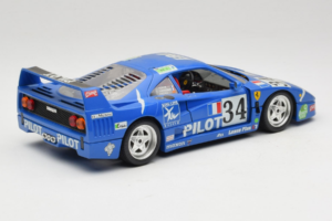Ferrari F40 #34 M. Ferte / Thavenin / Palau Pilot Mėlynas 1987 Bburago 1:18 3032-B1 Metalas - nuotrauka 3 iš 8