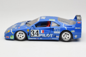 Ferrari F40 #34 M. Ferte / Thavenin / Palau Pilot Mėlynas 1987 Bburago 1:18 3032-B1 Metalas - nuotrauka 4 iš 8