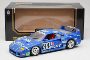 Ferrari F40 #34 M. Ferte / Thavenin / Palau Pilot Mėlynas 1987 Bburago 1:18 3032-B1 Metalas - nuotrauka 8 iš 8