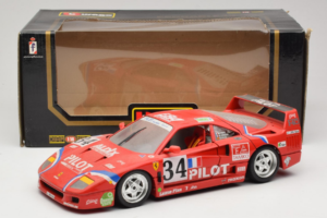 Ferrari F40 LM Pilot #34 Ferte / Thavenin / Palau 24 Hours of Le Mans 1995 Raudonas Bburago 1:18 3032-P3 Metalas - nuotrauka 8 iš 8