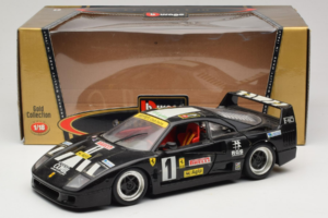 Ferrari F40 Pirelli Agip #1 Juodas Bburago 1:18 3332-B1 Metalas - nuotrauka 8 iš 8