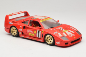 Ferrari F40 Evoluzione #1 Pirelli Agip Raudonas su Auksiniais Ratais 1992 Bburago 1:18 3042-P2 Metalas - nuotrauka 6 iš 8