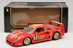 Ferrari F40 Evoluzione #1 Pirelli Agip Raudonas su Auksiniais Ratais 1992 Bburago 1:18 3042-P2 Metalas - nuotrauka 8 iš 8