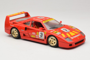 Ferrari F40 #3 Pirelli Raudonas 1987 Bburago 1:18 3332-P4 Metalas - nuotrauka 6 iš 8