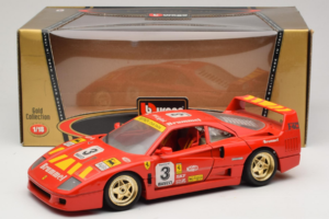 Ferrari F40 #3 Pirelli Raudonas 1987 Bburago 1:18 3332-P4 Metalas - nuotrauka 8 iš 8