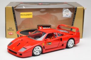 Ferrari F40 Raudonas Bburago 1:18 3332 Metalas - nuotrauka 8 iš 8