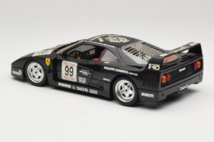 Ferrari F40 Seco #99 Lesseps / Charriol / Balandras Juodas Bburago 1:18 3032-B3 Metalas - nuotrauka 7 iš 8