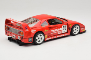 Ferrari F40 #40 T. Ohta / A. Reid Taisan Raudonas 1987 Bburago 1:18 3022-T1 Metalas - nuotrauka 3 iš 8