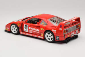 Ferrari F40 #40 T. Ohta / A. Reid Taisan Raudonas 1987 Bburago 1:18 3022-T1 Metalas - nuotrauka 7 iš 8