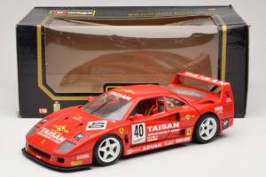 Ferrari F40 #40 T. Ohta / A. Reid Taisan Raudonas 1987 Bburago 1:18 3022-T1 Metalas - nuotrauka 8 iš 8