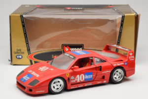 Ferrari F40 #40 the0123 Raudonas 1987 Bburago 1:18 3332-P5 Metalas - nuotrauka 8 iš 8