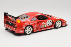 Ferrari F40 LM Unisys #59 Ota / P. Nappi / R. Donovan 24 Hours of Le Mans 1996 Bburago 1:18 3032-U1 Metalas - nuotrauka 3 iš 8
