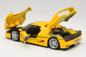 Ferrari F50 Coupe Shell Geltonas Maisto 1:18 3076-Y1 Metalas - nuotrauka 5 iš 8
