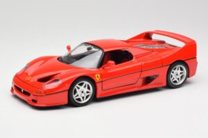Ferrari F50 Hardtop Raudonas Bburago 1:18 3362 Metalas