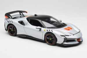 Ferrari SF90 XX Stradale Arctic White Bburago 1:18 18-16020W Metalas - nuotrauka 6 iš 8