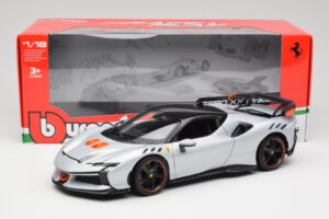 Ferrari SF90 XX Stradale Arctic White Bburago 1:18 18-16020W Metalas - nuotrauka 8 iš 8