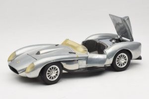Ferrari Testa Rossa Chrome Silver Hot Wheels 1:18 25737 Metalas - nuotrauka 2 iš 8
