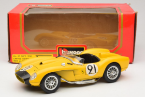 Ferrari 250 Testa Rossa #91 Geltonas Riboto Leidimo Bburago 1:18 3007-Y1 Metalas - nuotrauka 8 iš 8