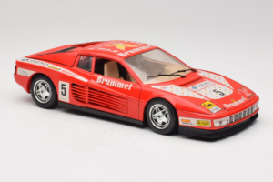 Ferrari Testarossa Brummel #5 Raudonas 1984 Bburago 1:18 3004-P1 Metalas - nuotrauka 6 iš 8