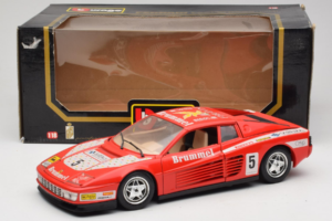 Ferrari Testarossa Brummel #5 Raudonas 1984 Bburago 1:18 3004-P1 Metalas - nuotrauka 8 iš 8