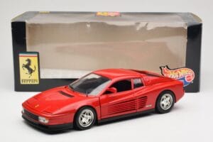 Ferrari Testarossa Raudonas Hot Wheels 1:18 23918 Metalas - nuotrauka 8 iš 8