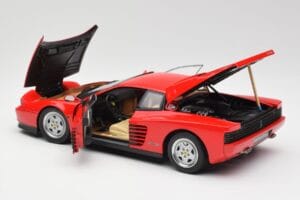 Ferrari Testarossa Raudonas Kyosho 1:18 08422R Metalas - nuotrauka 5 iš 8