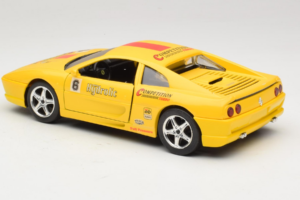 Ferrari F355 Berlinetta Racing Geltonas Solido 1:18 9009-Y1 Metalas - nuotrauka 7 iš 8
