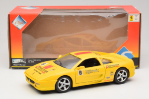 Ferrari F355 Berlinetta Racing Geltonas Solido 1:18 9009-Y1 Metalas - nuotrauka 8 iš 8