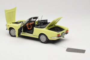 Fiat 124 Spider BS1 Geltonas Sun Star 1:18 4921 Metalas - nuotrauka 5 iš 8