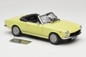 Fiat 124 Spider BS1 Geltonas Sun Star 1:18 4921 Metalas - nuotrauka 6 iš 8