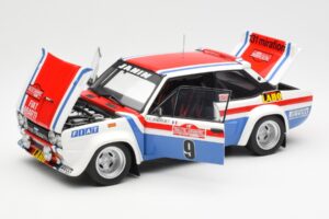 Fiat 131 Abarth Fiat France #9 J-C. Andruet / C. Delferrier Winner Rally Sanremo 1977 Kyosho 1:18 08375A Metalas - nuotrauka 2 iš 8