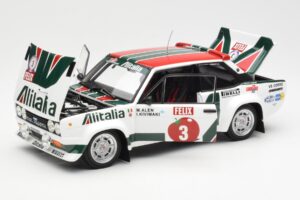 Fiat 131 Abarth #3 M. Alen / I. Kivimaki Winner Rally 1000 Lakes 1980 Kyosho 1:18 08376H Metalas - nuotrauka 2 iš 8